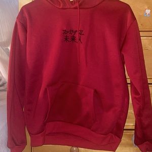 medium red hoodie